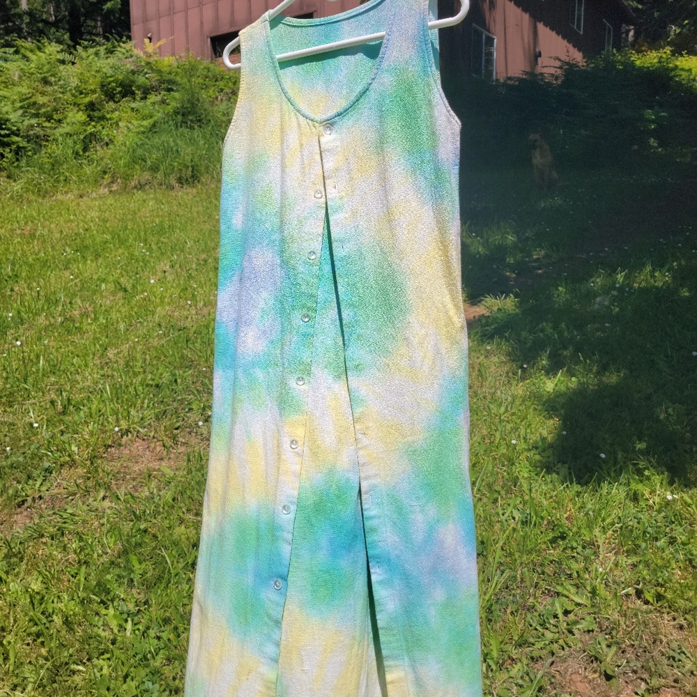 Vintage Cotton Tie Dye Tunic w/ Pockets!